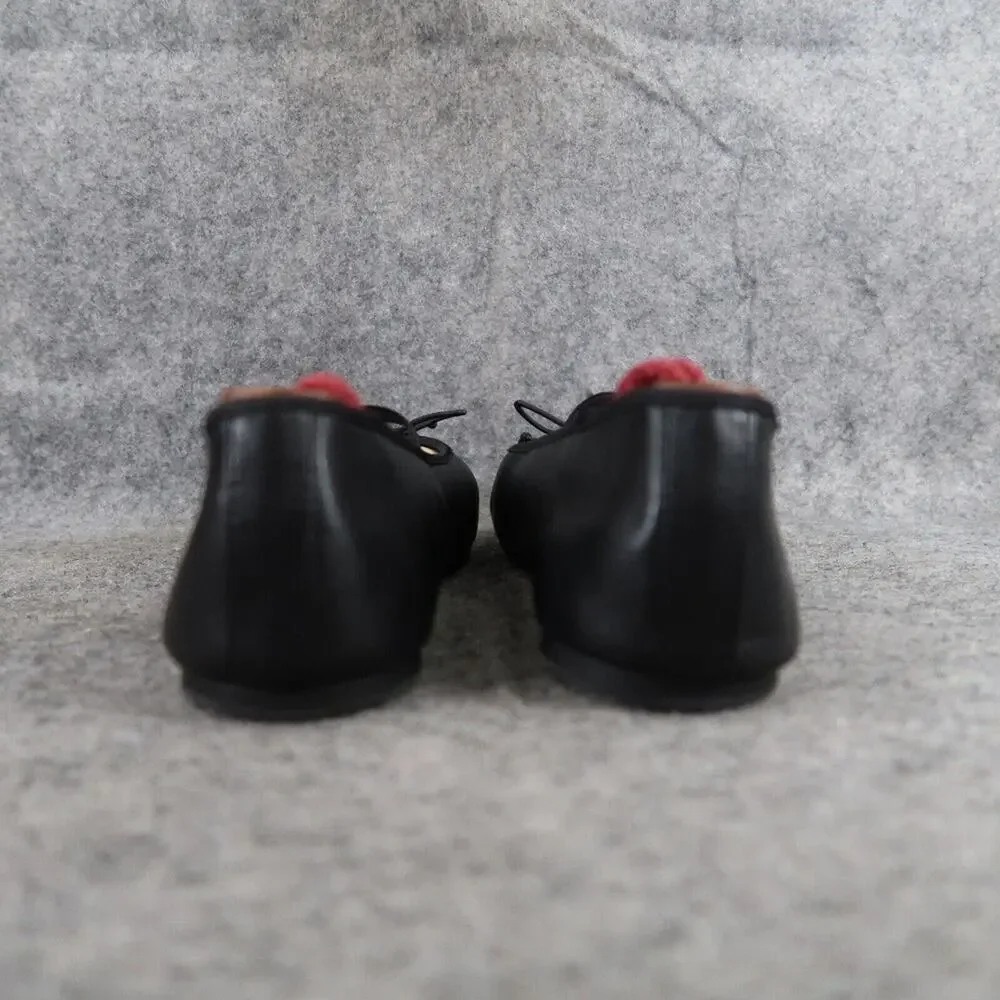 Wonder Nation Shoes Kids 4 Ballet Flats Bow Black Foot Strap Classic Girls Dress